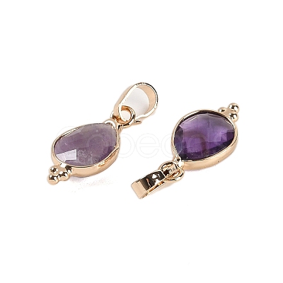 Natural Amethyst Faceted Pendans X-KK-L218-004G-01-1