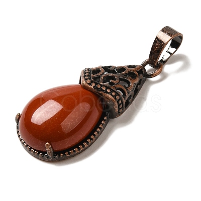 Natural Red Jasper Pendants G-H065-01R-19-1