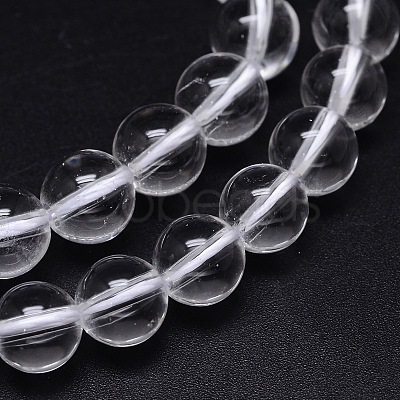 Round Natural Grade AA Quartz Crystal Beads Strands G-H1648-8mm-01N-AA-1