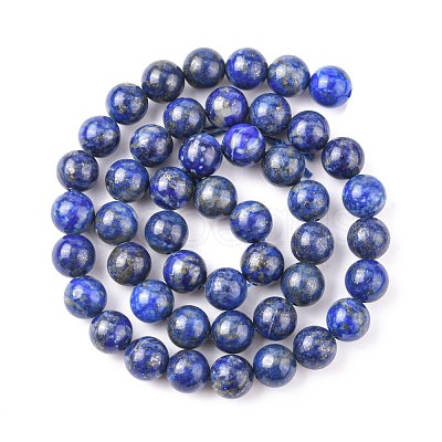 Natural Lapis Lazuli Beads Strands G-G099-8mm-7-1