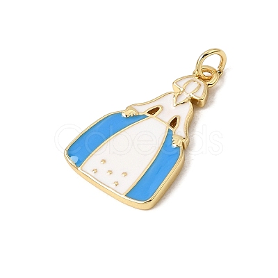 Brass Enamel Pendants KK-CBAA41C-13G-1
