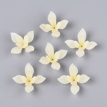 Flower Acrylic Bead Caps SACR-T017-52-1