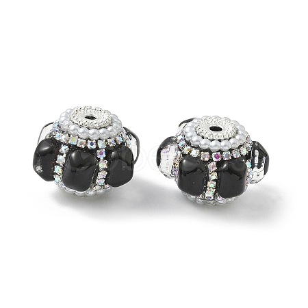 Sparkling Acrylic Rhinestone Beads CLAY-NH0003-01S-02-1