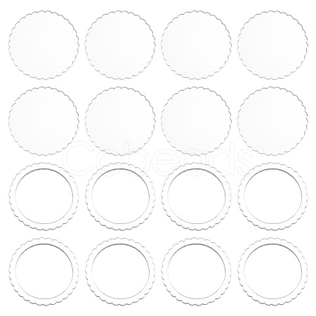1 Set Transparent Acrylic Clear Blank Badge AJEW-BC0008-07B-1