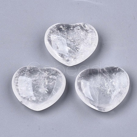 Natural Quartz Crystal Heart Love Stone X-G-N0326-56J-1