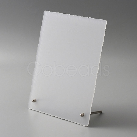 Rectangle Transparent Acrylic Nail Art Display Board ODIS-WH0017-076B-1