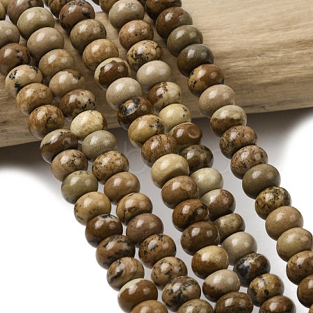 Natural Picture Jasper Beads Strands G-A280-A03-01-1