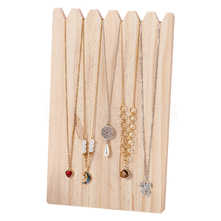 Wooden Neckalces Display Stands for Necklaces NDIS-WH0001-18-1