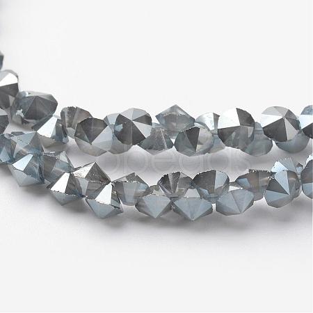 Electroplate Glass Bead Strands EGLA-J138-A-PL01-1
