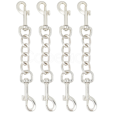 GOMAKERER 4Pcs Alloy Double Swivel Clasps FIND-GO0001-81P-1