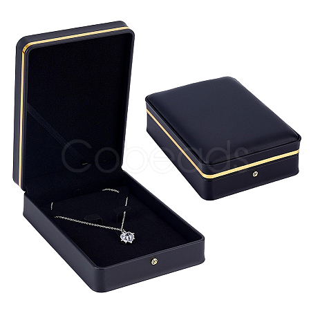 Imitation Leather Pure Color Flip-open Gift Boxes CON-WH0095-238B-02-1