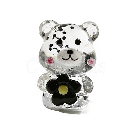 Transparent Resin Little Bear Ornament RESI-S015-01B-1