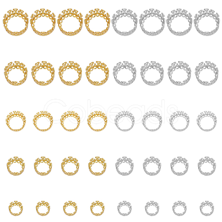 40Pcs 10 Style Brass Sew on Prong Settings KK-CA0002-52-1