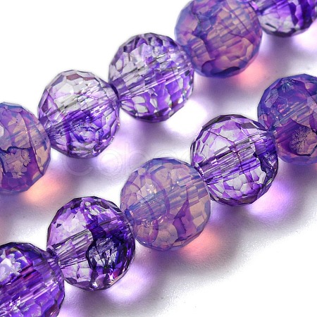 Baking Paint Glass Bead Strands GLAA-G116-02B-1