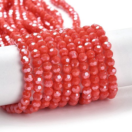 Electroplate Opaque Glass Beads Strands EGLA-A035-P4mm-A03-1