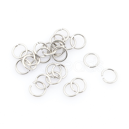 Tarnish Resistant 304 Stainless Steel Open Jump Rings STAS-J013-6x0.9mm-01-1
