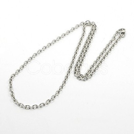 Tarnish Resistant 304 Stainless Steel Necklaces NJEW-F027-40-3.5mm-1
