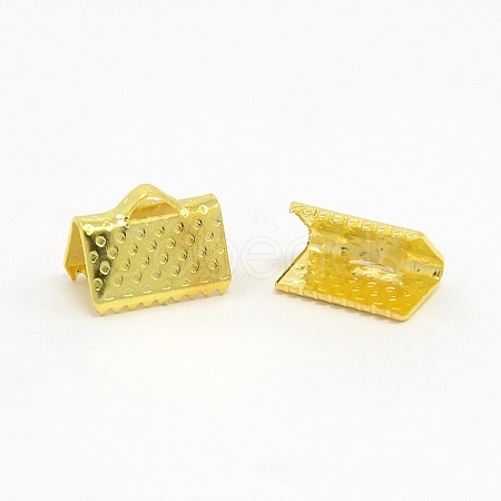 Iron Ribbon Crimp Ends E143Y-G-FF-1