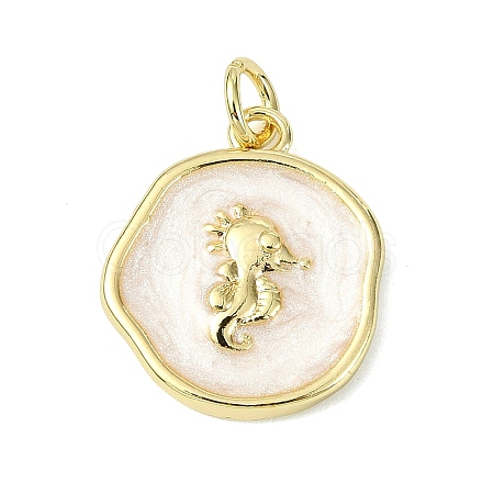 Ocean Theme Brass Enamel Pendants LS-KK-H270-06G-01-1
