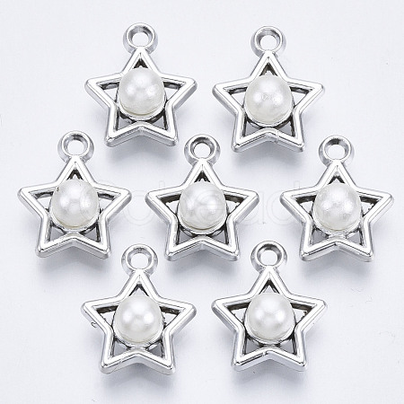 ABS Plastic Imitation Pearl Pendants OACR-R248-002P-1