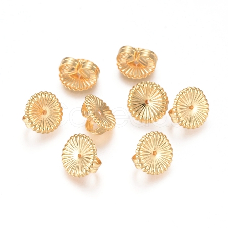 Brass Ear Nuts KK-L198-008G-1