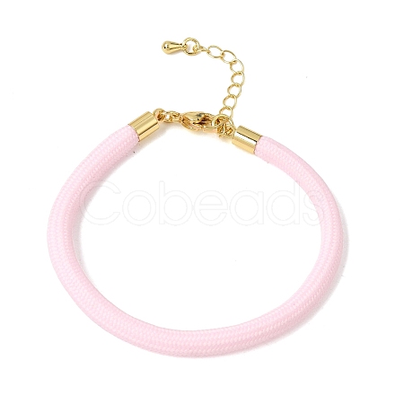 Braided Round Polyester Cord Bracelet Makings FB-CBAEDA0-01G-28-1