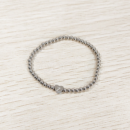 304 Stainless Steel Beads Stretch Bracelets for Women FS-WGC4F34-26-1