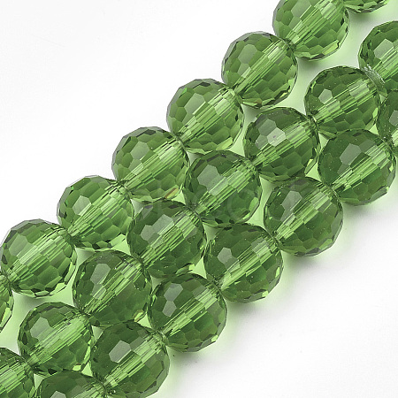 Transparent Glass Bead Strands X-GLAA-R095-6mm-14-1