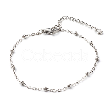 Tarnish Resistant 304 Stainless Steel Satellite Chain Bracelets BJEW-JB06524-01-1