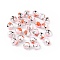 Platinum Plated Acrylic Enamel Beads, Hand Drawn Beads, with ABS Imitation Pearl Beads, Nuggets, Colorful, 15x16mm, Hole: 2mm