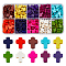 DICOSMETIC 250Pcs 10 Colors Synthetic Turquoise Beads, Dyed, Cross, Mixed Color, 10x8x3mm, Hole: 1mm, about  25pcs/color