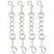 GOMAKERER 4Pcs Alloy Double Swivel Clasps, with Iron Chain, Pet Supplies, Platinum, 152mm