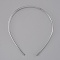 Alloy Double Hair Band Findings, Platinum, 138x119x3mm