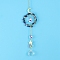 Glass & Brass Pendant Decorations, Suncatchers, Rainbow Makers, with Chips Sodalite, for Home Decoration, 400mm