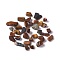 Natural Tiger Eye Chip Beads, No Hole, 5~10.5x5~7x2~4mm, about 3000pcs/1000g