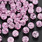 Transparent Crackle Acrylic Beads, Round, Pearl Pink, 8x7mm, Hole: 1.8~2mm, about 1745pcs/500g