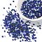 Opaque & Transparent Inside Colours Glass Seed Beads, Round Hole, Round & Tube, Indigo, 2~3x1.5~9mm, Hole: 0.8~1mm