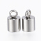 Tarnish Resistant 201 Stainless Steel Cord Ends, End Caps, Column, Stainless Steel Color, 10.5x7mm, Hole: 2mm, Inner Diameter: 6mm