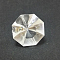 Acrylic Rhinestone Pointed Back Cabochons, Faceted, Diamond, Clear, 30.1x20mm