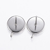 Non-Tarnish 304 Stainless Steel Stud Earring Settings STAS-H380-D-13P-2