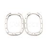 Brass Oval with Polka Dot Hoop Earrings for Woman EJEW-F314-02C-P-1