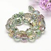 Electroplate Faceted Clover Glass Bead Strands EGLA-J094-M-3