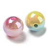 UV Plating Rainbow Iridescent Opaque Acrylic Beads X-MACR-D081-02-3