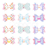 4 Sets 2 Style Baby Girl Hair Bowknot with Bunny Alligator Hair Clips Set MRMJ-GL0001-04-1