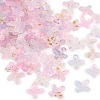 Metal Enlaced Acrylic Bead Caps OACR-G044-01C-1