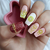 Stainless Steel DIY Nail Art Templates MRMJ-WH0092-102-4