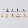 G23 Titanium Micro Pave Clear Cubic Zirconia Internally Threaded Labrets WG2497D-09-2