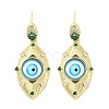 Rack Plating Brass Micro Pave Clear Cubic Zirconia Stud Earrings for Women EJEW-M260-23G-02-1