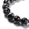 Synthetic Snowflake Obsidian Beads Strands G-E568-03C-3