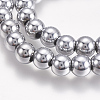 Electroplate Non-magnetic Synthetic Hematite Beads Strands G-K239-04A-2